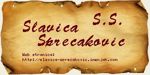 Slavica Sprečaković vizit kartica